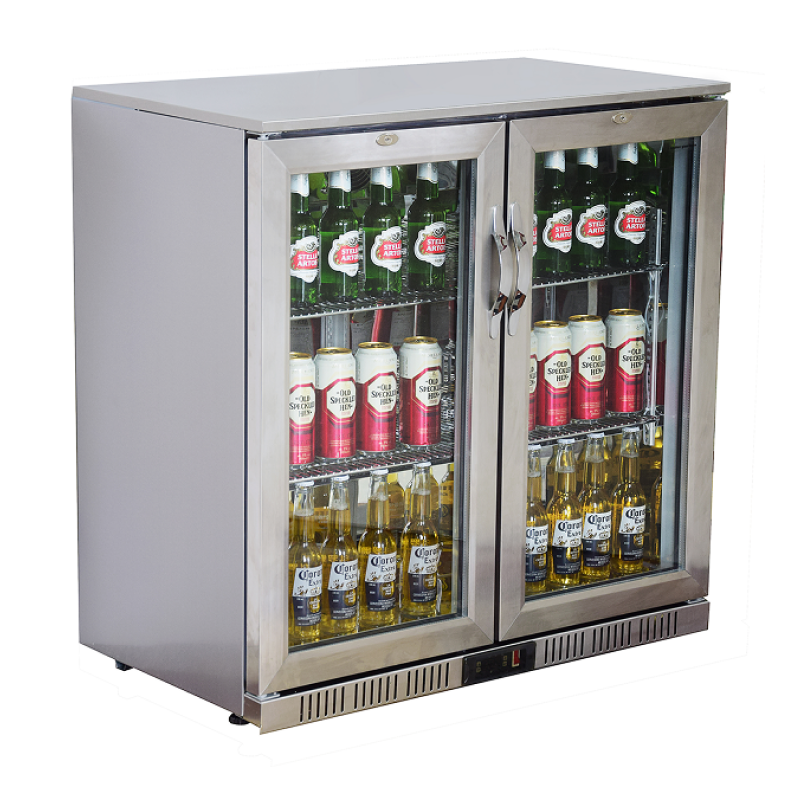 Arrière-bar réfrigéré 2 portes battantes