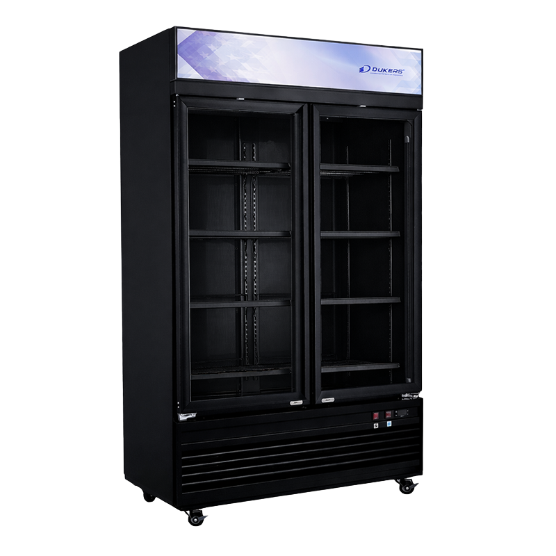 Armoire négative vitrée 2 portes avec fronton lumineux